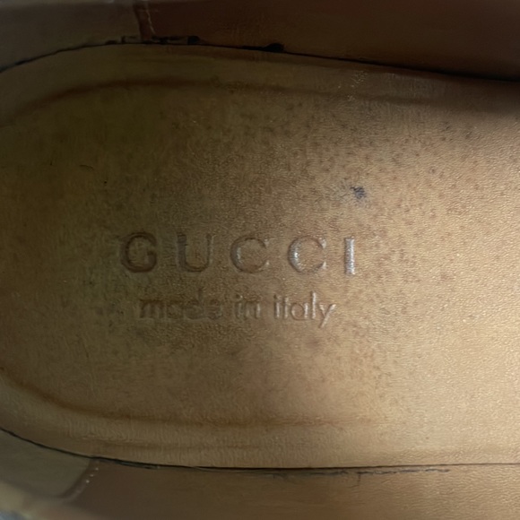 GUCCI Hilary Diamante Embossed Brown Oxfords 309027 size 11 gently used - Picture 4 of 7